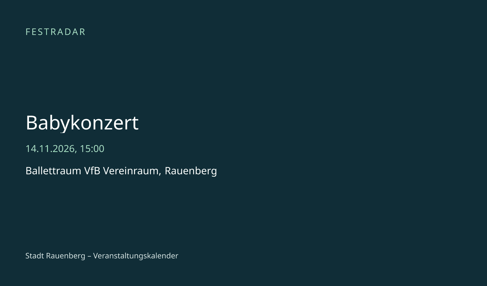 Titelbild: Babykonzert