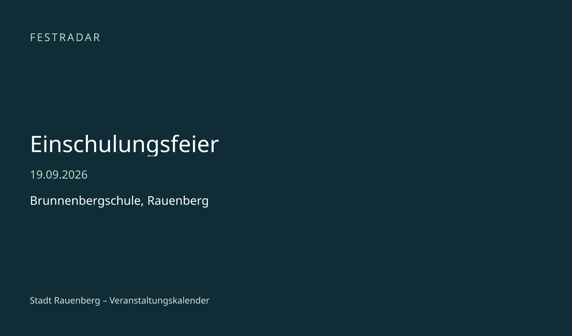 Titelbild: Einschulungsfeier