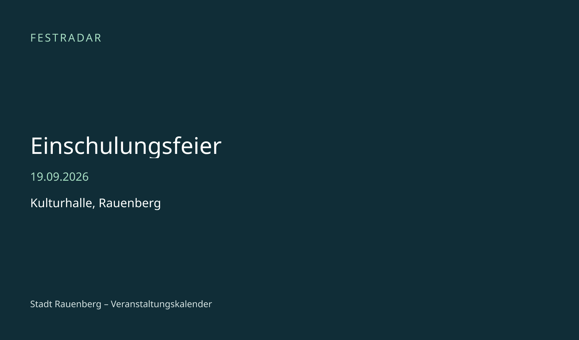 Titelbild: Einschulungsfeier