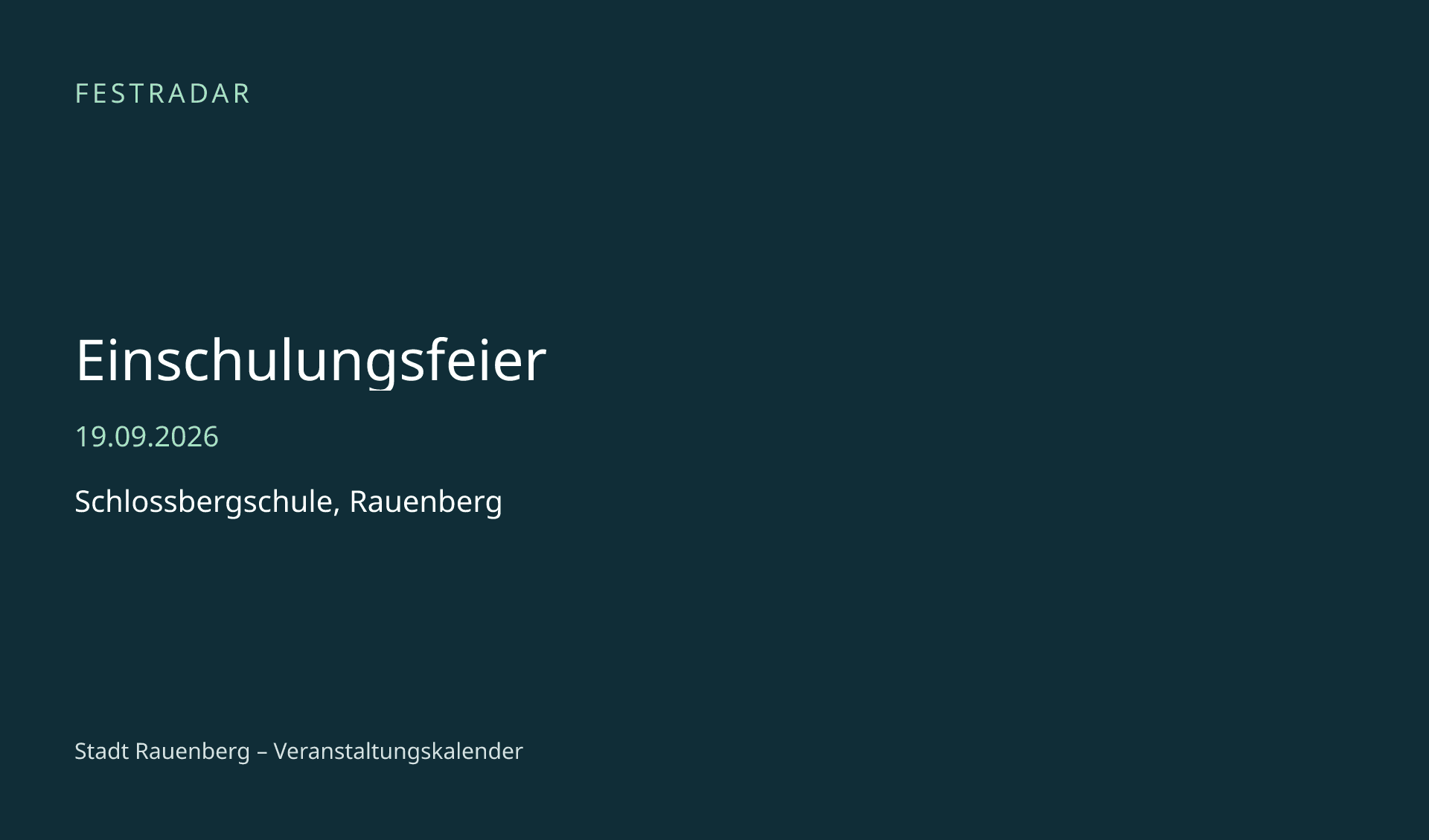 Titelbild: Einschulungsfeier