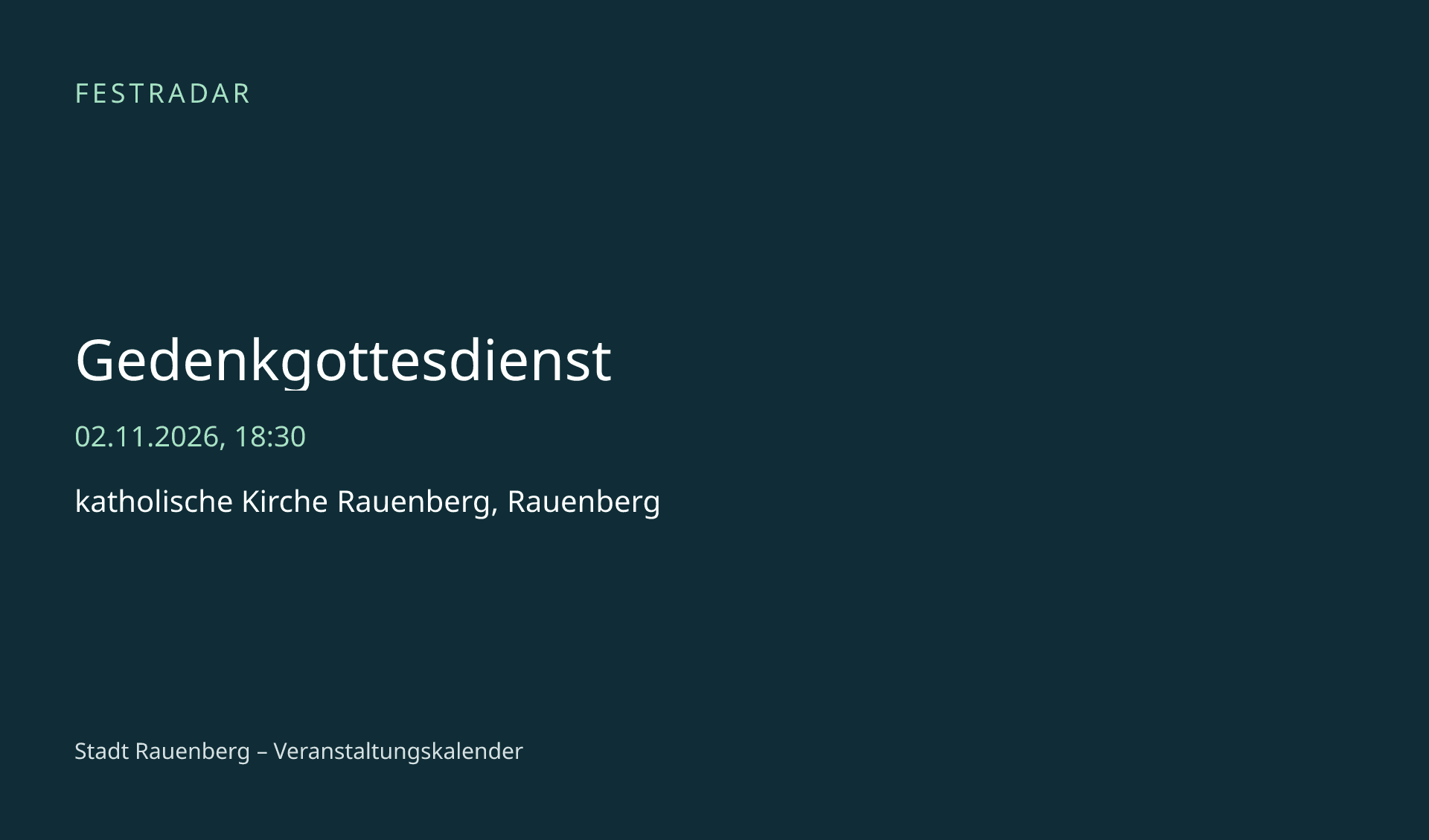 Titelbild: Gedenkgottesdienst