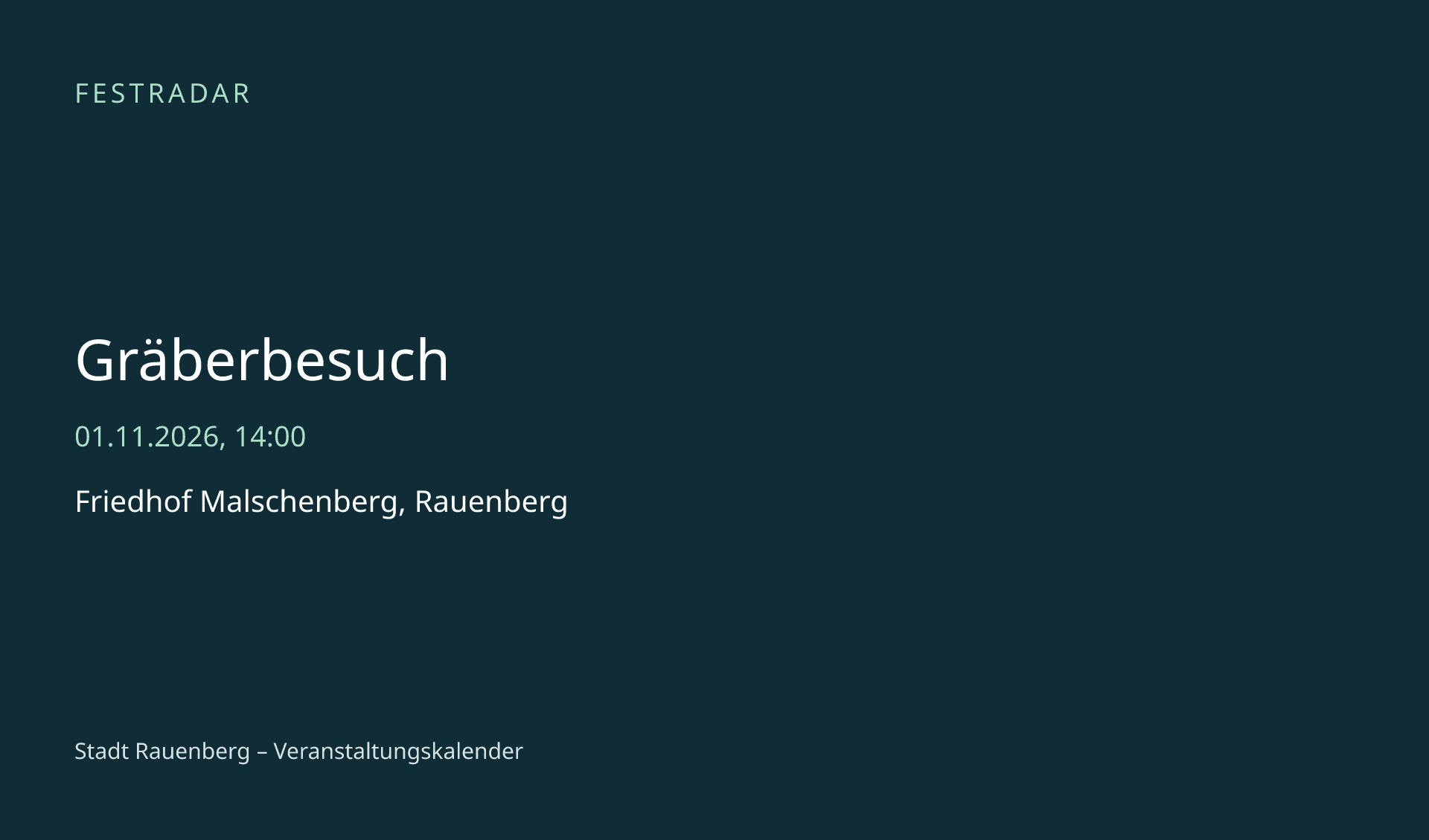 Titelbild: Gräberbesuch
