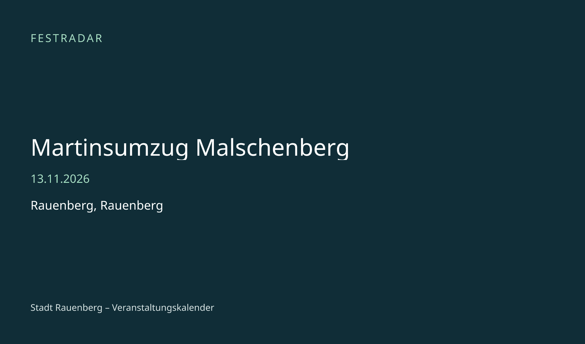 Titelbild: Martinsumzug Malschenberg