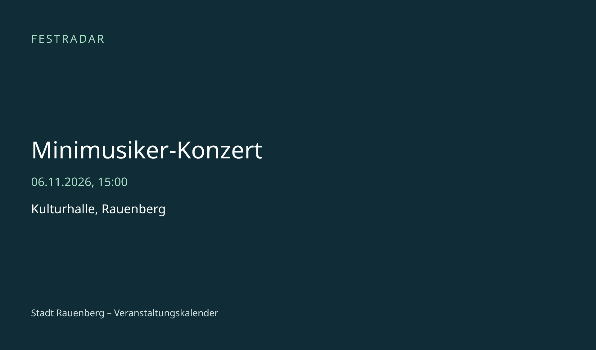 Titelbild: Minimusiker-Konzert