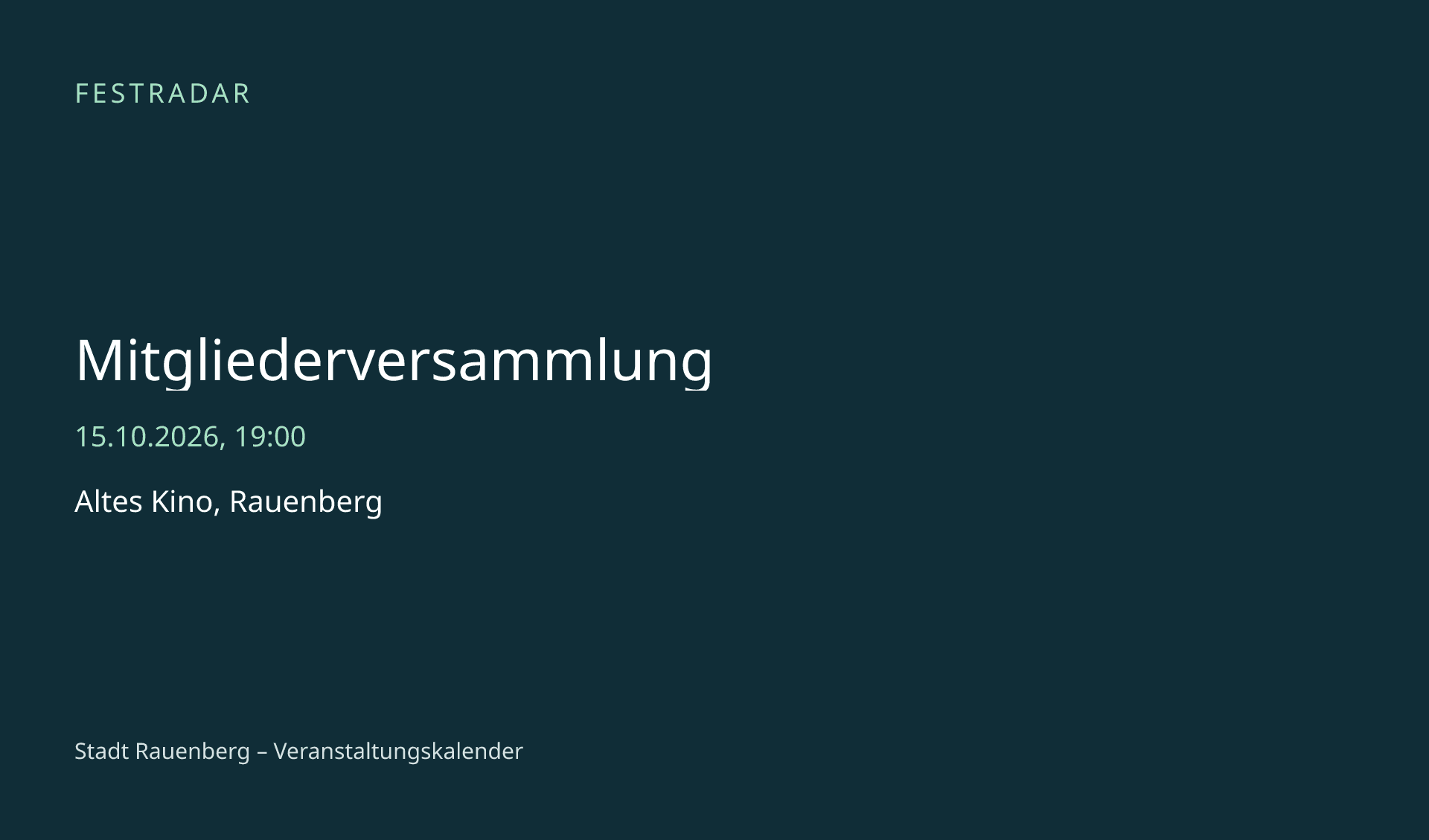 Titelbild: Mitgliederversammlung