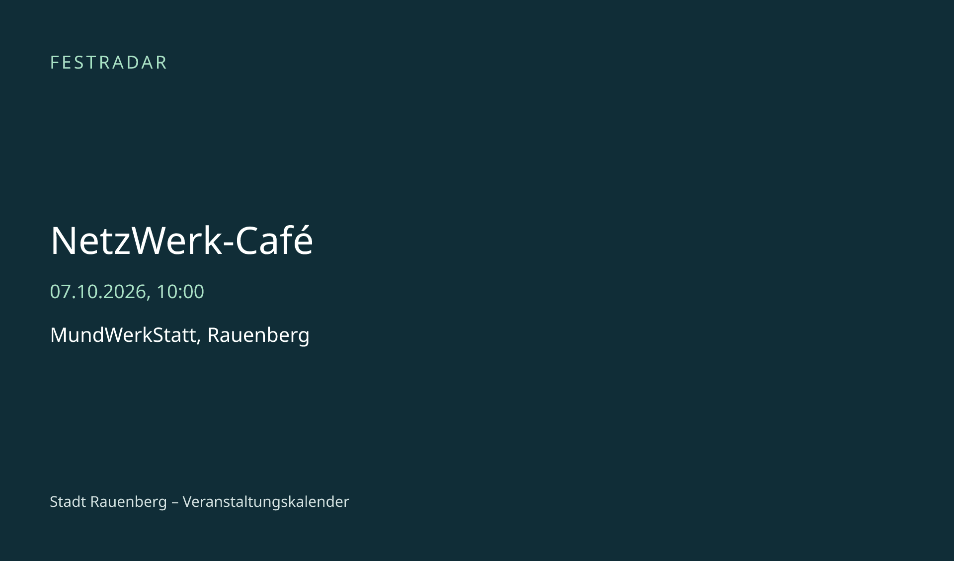 Titelbild: NetzWerk-Café