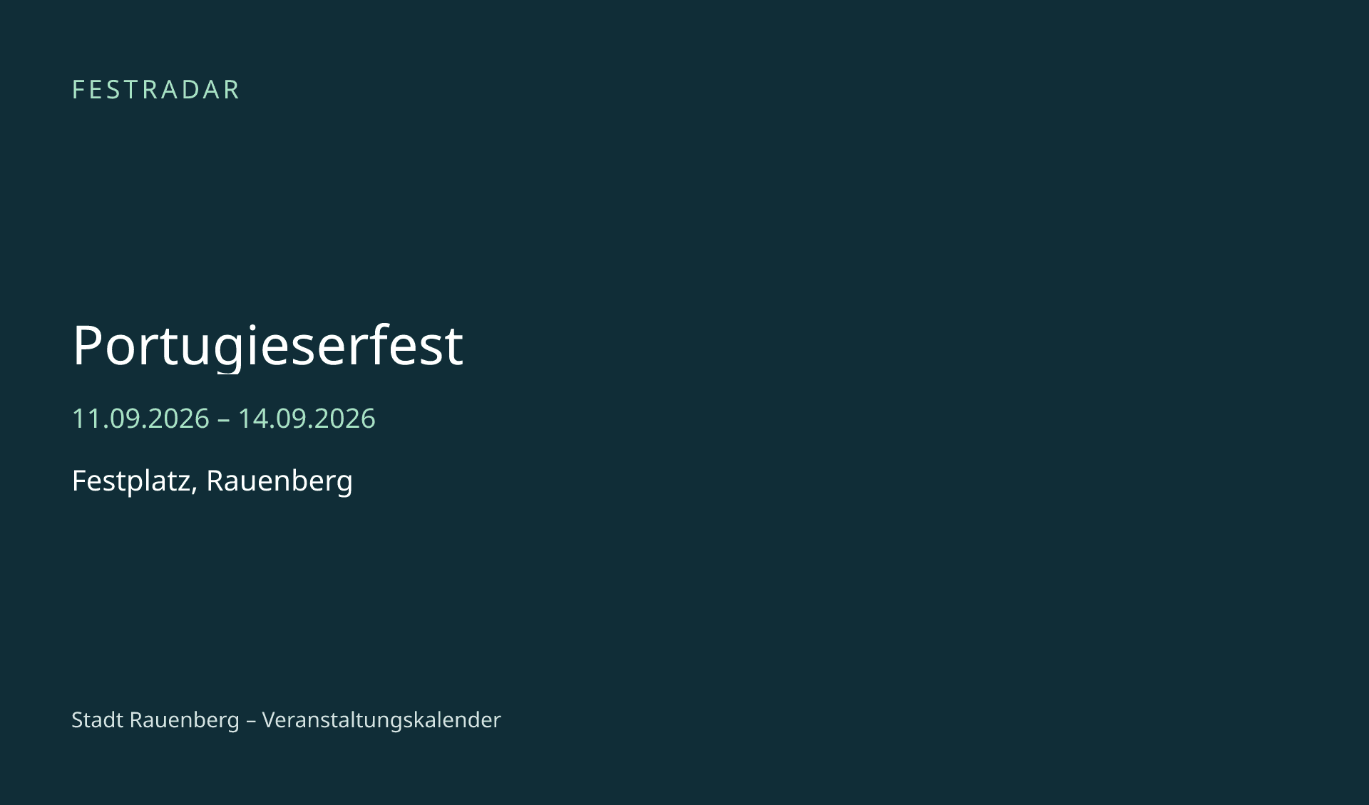 Titelbild: Portugieserfest