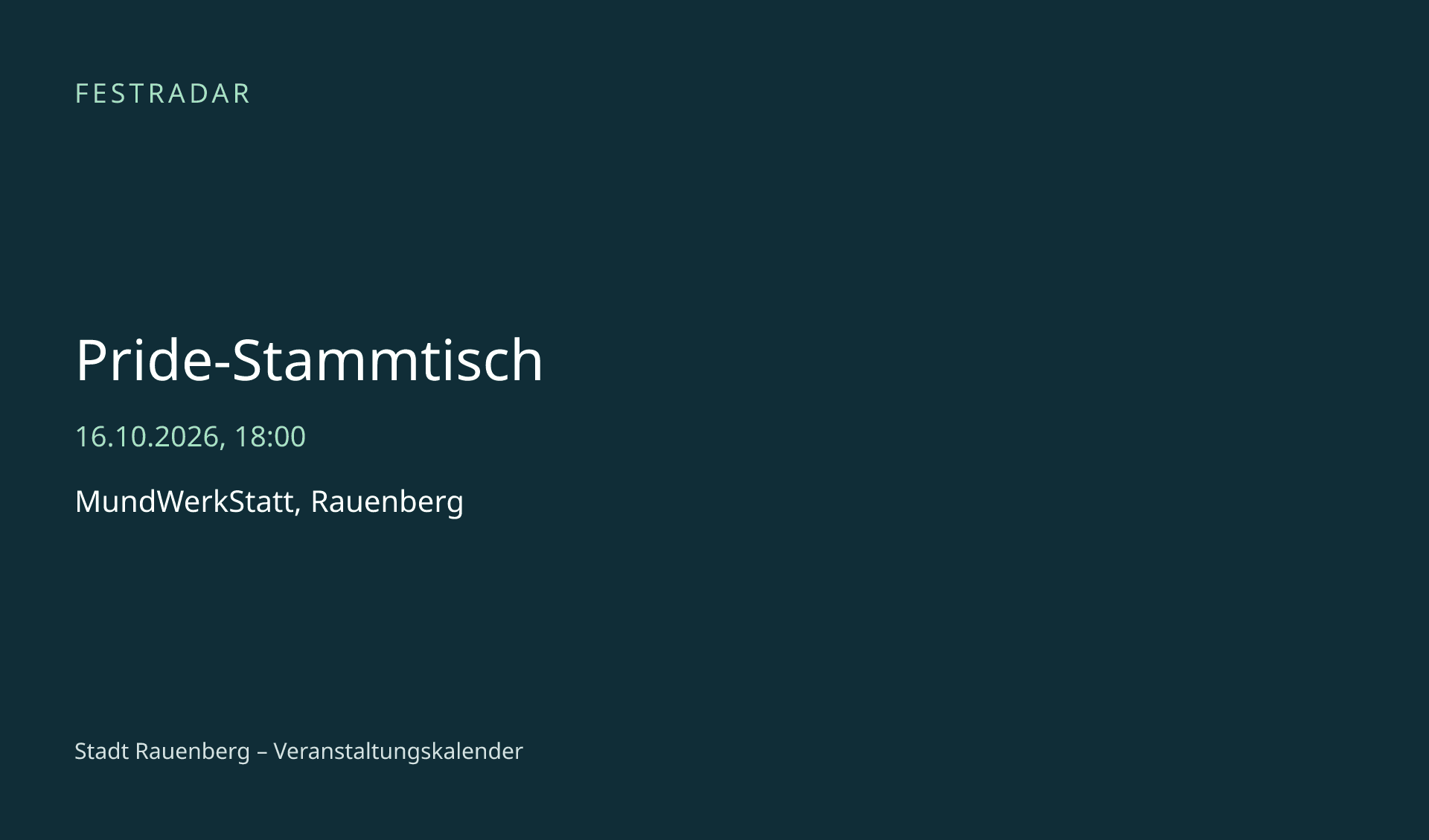 Titelbild: Pride-Stammtisch