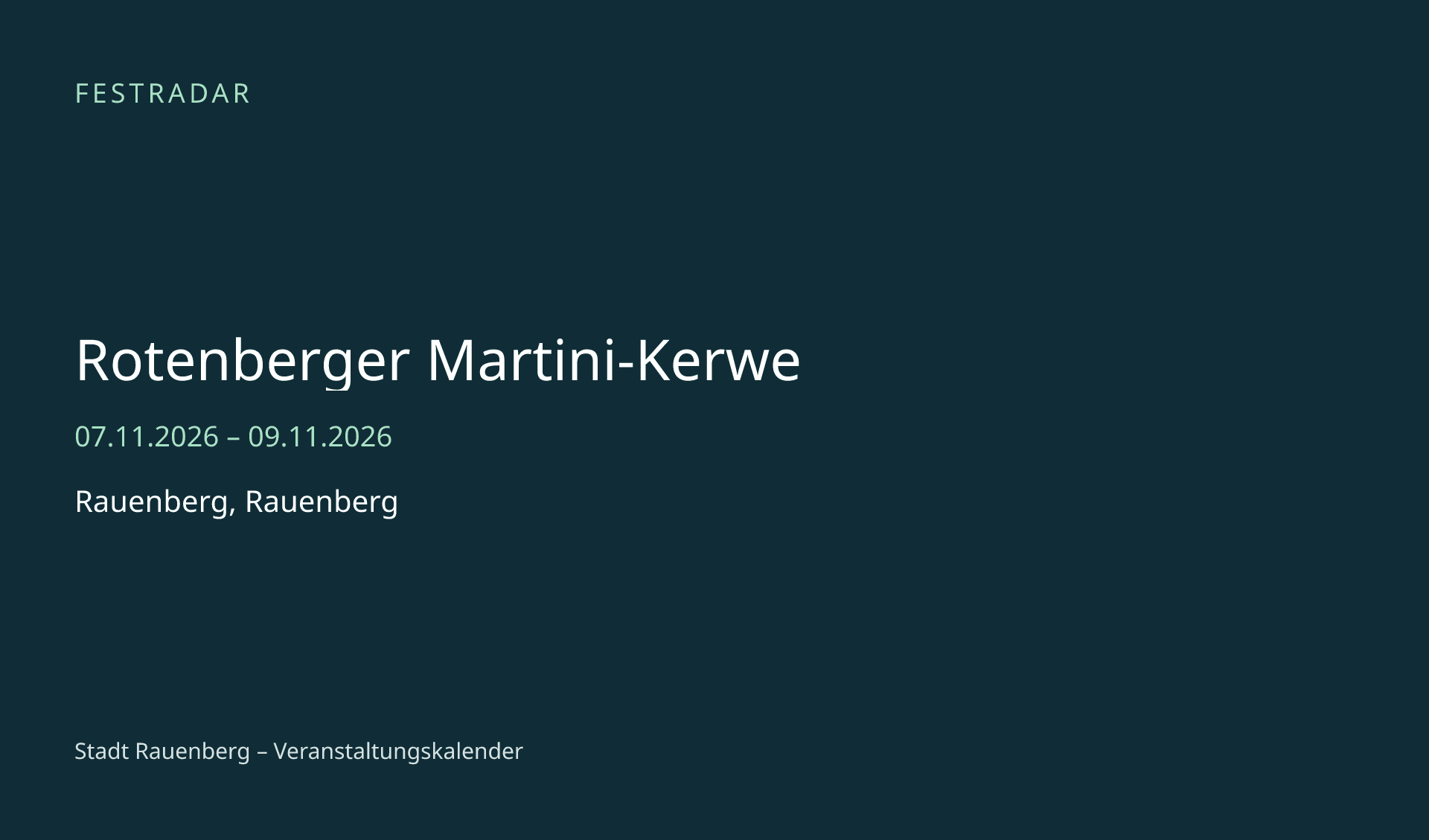 Titelbild: Rotenberger Martini-Kerwe