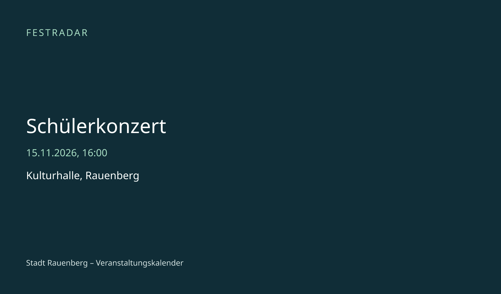 Titelbild: Schülerkonzert