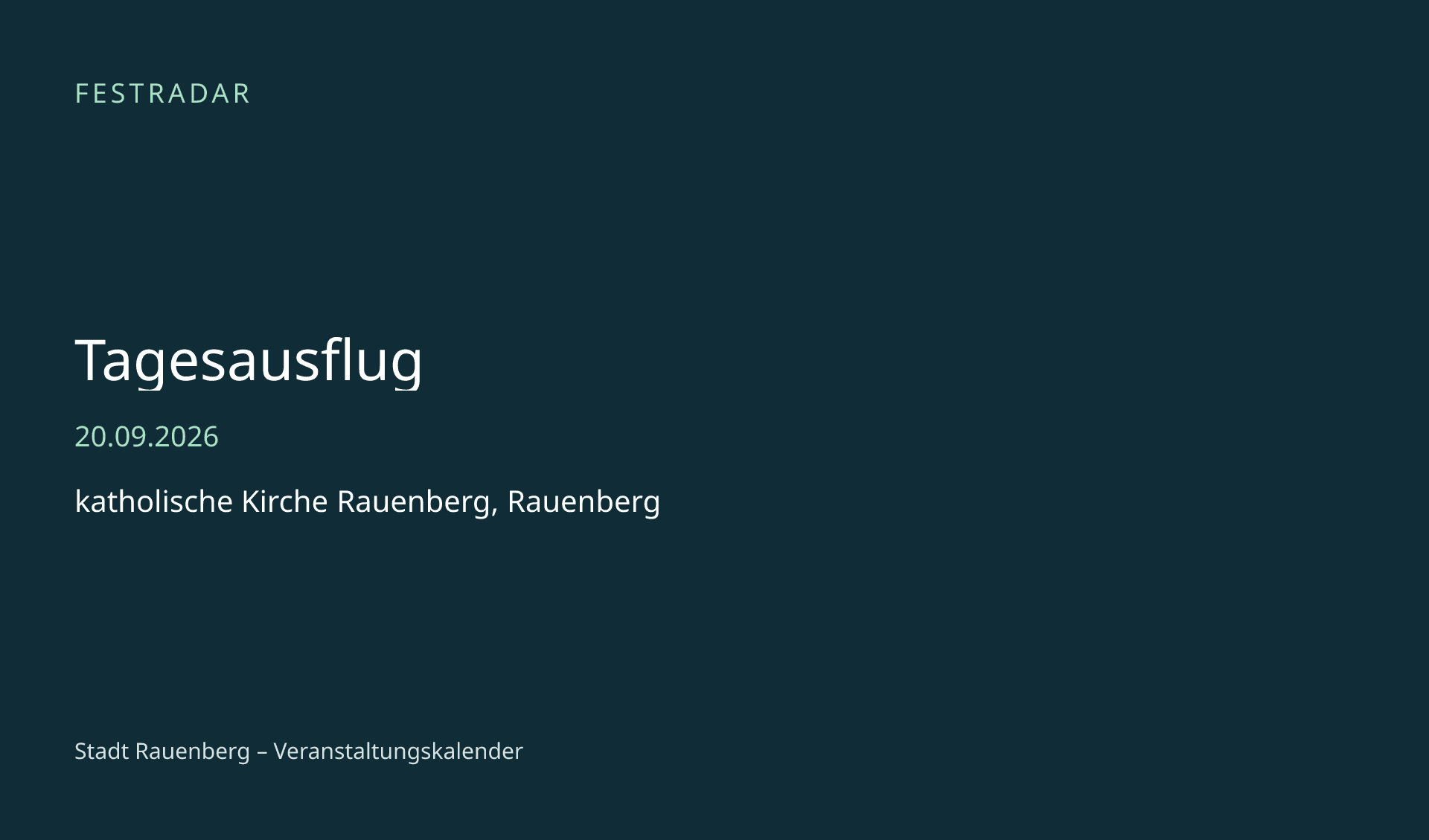 Titelbild: Tagesausflug