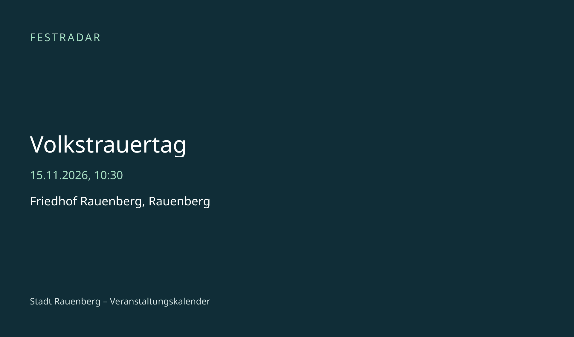 Titelbild: Volkstrauertag