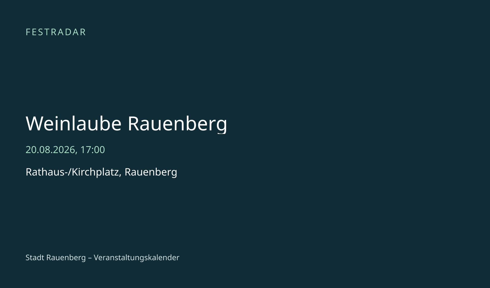 Titelbild: Weinlaube Rauenberg